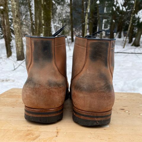 View photo of Viberg Service Boot BCT in Horween Natural Crust Double Cordovan