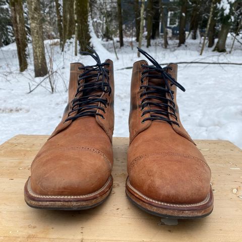 View photo of Viberg Service Boot BCT in Horween Natural Crust Double Cordovan