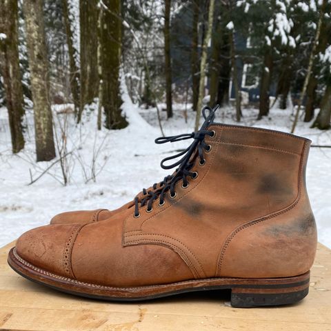 View photo of Viberg Service Boot BCT in Horween Natural Crust Double Cordovan