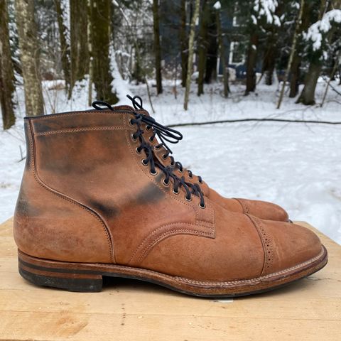 View photo of Viberg Service Boot BCT in Horween Natural Crust Double Cordovan