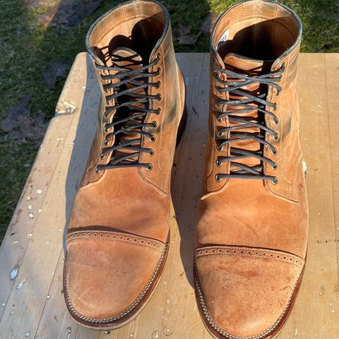 View photo of Viberg Service Boot BCT in Horween Natural Crust Double Cordovan