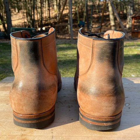 View photo of Viberg Service Boot BCT in Horween Natural Crust Double Cordovan