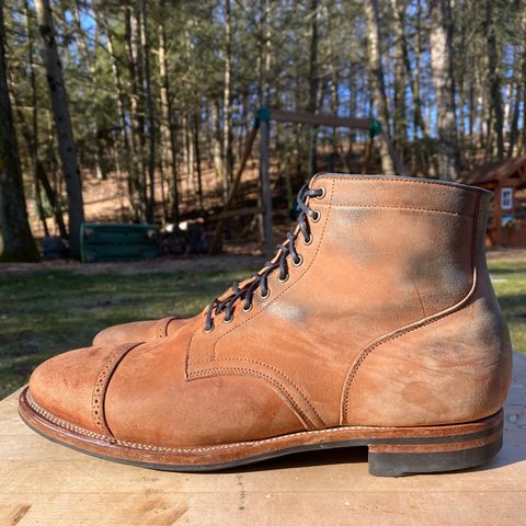 View photo of Viberg Service Boot BCT in Horween Natural Crust Double Cordovan