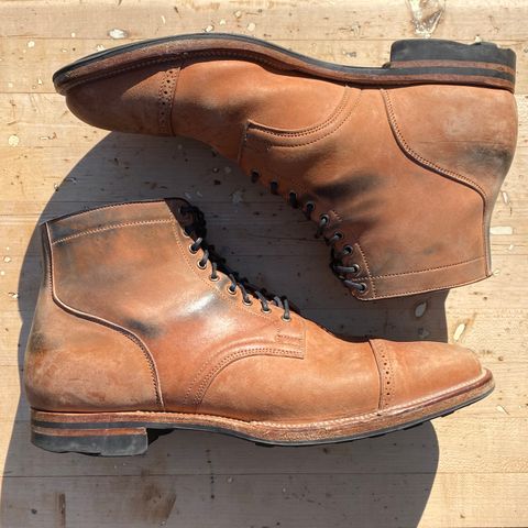 View photo of Viberg Service Boot BCT in Horween Natural Crust Double Cordovan