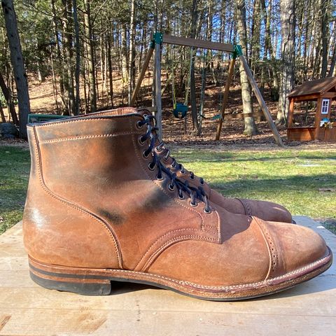 View photo of Viberg Service Boot BCT in Horween Natural Crust Double Cordovan