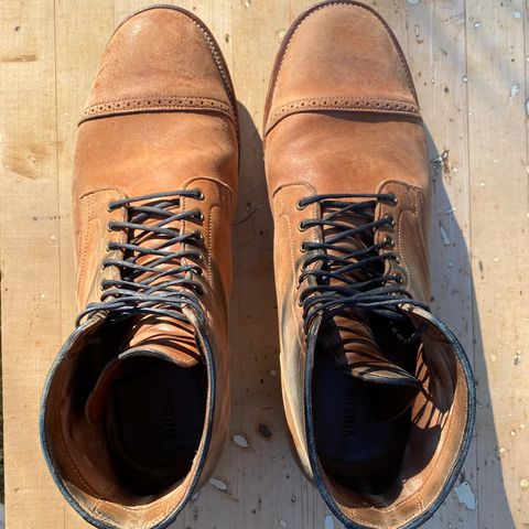 View photo of Viberg Service Boot BCT in Horween Natural Crust Double Cordovan