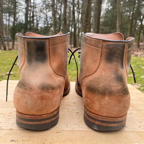 View photo of Viberg Service Boot BCT in Horween Natural Crust Double Cordovan