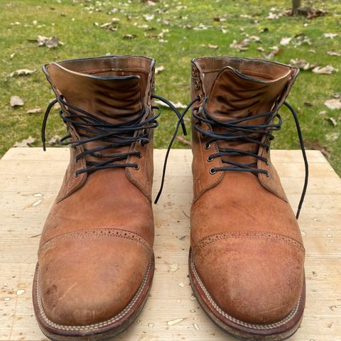 View photo of Viberg Service Boot BCT in Horween Natural Crust Double Cordovan