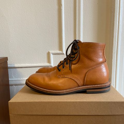 View photo of Grant Stone Diesel Boot in Horween English Tan Essex