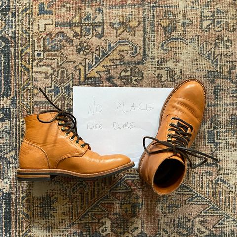 View photo of Grant Stone Diesel Boot in Horween English Tan Essex