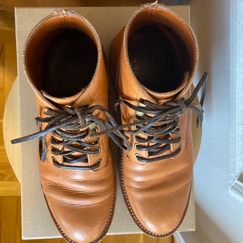 View photo of Grant Stone Diesel Boot in Horween English Tan Essex