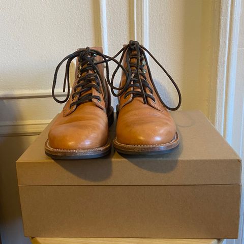 View photo of Grant Stone Diesel Boot in Horween English Tan Essex