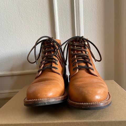 View photo of Grant Stone Diesel Boot in Horween English Tan Essex