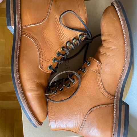 View photo of Grant Stone Diesel Boot in Horween English Tan Essex