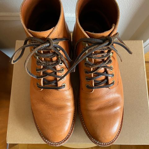 View photo of Grant Stone Diesel Boot in Horween English Tan Essex