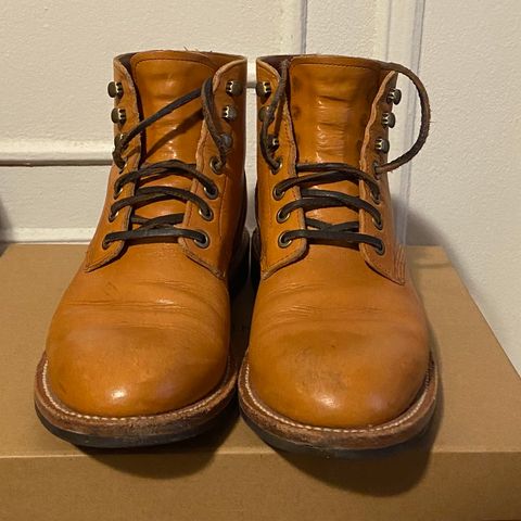 View photo of Grant Stone Diesel Boot in Horween English Tan Essex