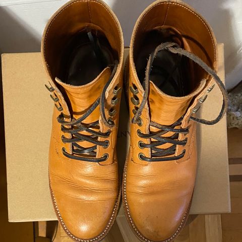 View photo of Grant Stone Diesel Boot in Horween English Tan Essex