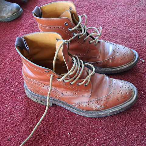 View photo of Tricker's Stow Country Boot in Marron Calf