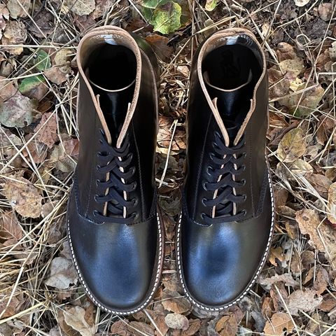 John Lofgren M-43 Service Shoes in Shinki Black Teacore Horsebutt