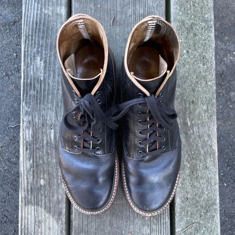 John Lofgren M-43 Service Shoes in Shinki Black Teacore Horsebutt