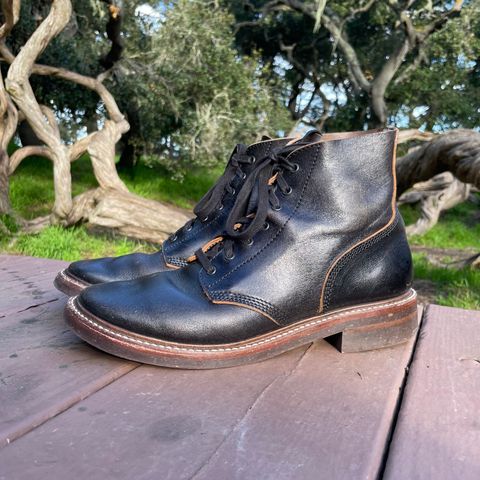 John Lofgren M-43 Service Shoes in Shinki Black Teacore Horsebutt