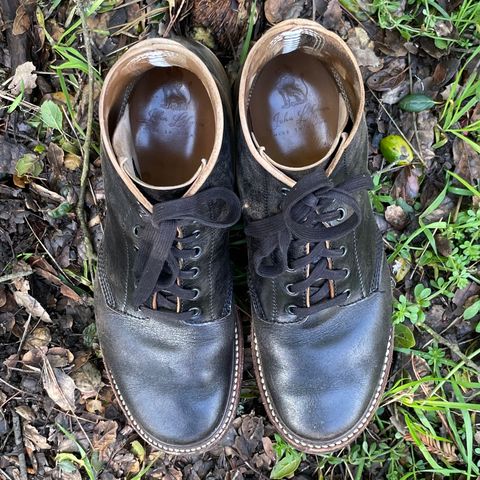 John Lofgren M-43 Service Shoes in Shinki Black Teacore Horsebutt