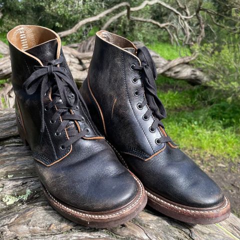 John Lofgren M-43 Service Shoes in Shinki Black Teacore Horsebutt