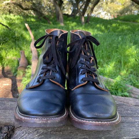 John Lofgren M-43 Service Shoes in Shinki Black Teacore Horsebutt