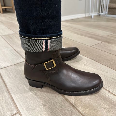 Addict Boots AB-01 Engineer Boots in Brown Horsehide