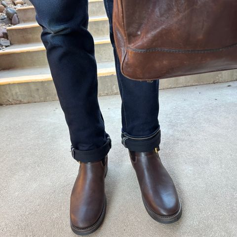 Addict Boots AB-01 Engineer Boots in Brown Horsehide
