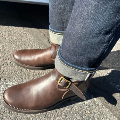Addict Boots AB-01 Engineer Boots in Brown Horsehide