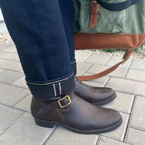 Addict Boots AB-01 Engineer Boots in Brown Horsehide