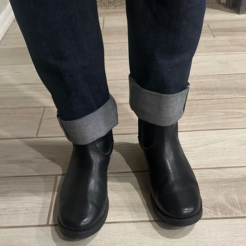 Addict Boots AB-05 Zip Western Boots in Black Dye-Finished Horsehide