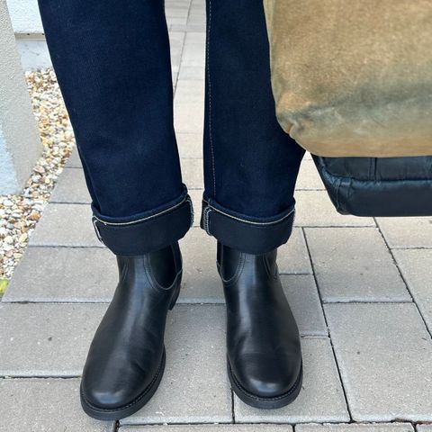 Addict Boots AB-05 Zip Western Boots in Black Dye-Finished Horsehide