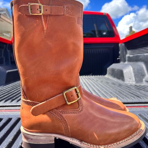 Wesco Boss Engineer Boot in Wickett & Craig Buck Brown Traditional Harness