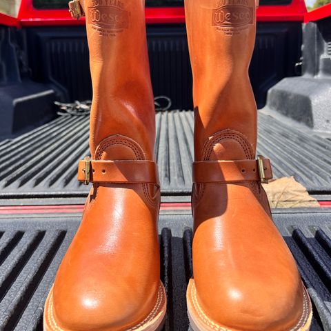Wesco Boss Engineer Boot in Wickett & Craig Buck Brown Traditional Harness