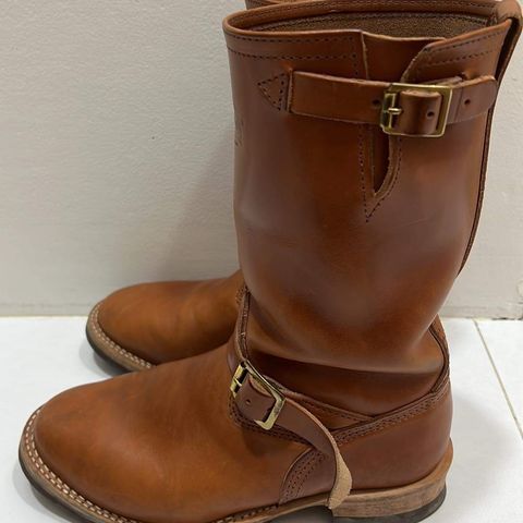 View photo of Wesco Boss Engineer Boot in Wickett & Craig Buck Brown Traditional Harness