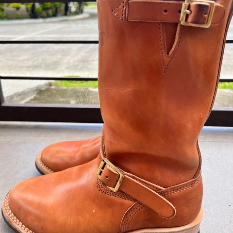 Wesco Boss Engineer Boot in Wickett & Craig Buck Brown Traditional Harness