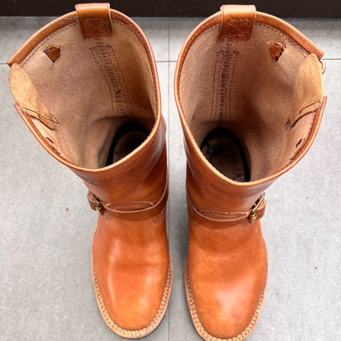 Wesco Boss Engineer Boot in Wickett & Craig Buck Brown Traditional Harness