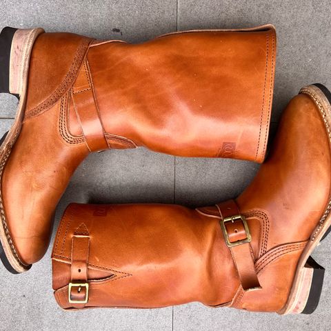Wesco Boss Engineer Boot in Wickett & Craig Buck Brown Traditional Harness