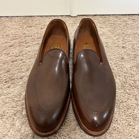 Alden Plain Toe Loafer in Horween Ravello Shell Cordovan