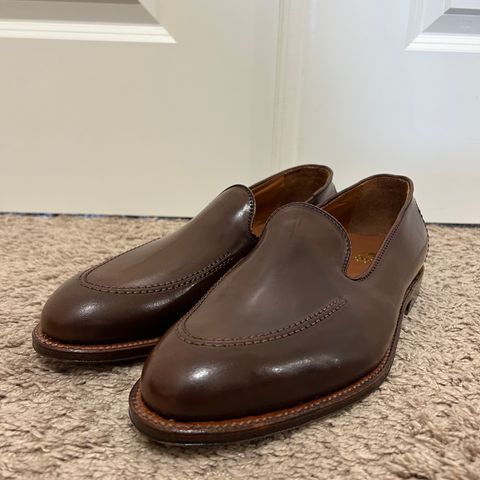 Alden Plain Toe Loafer in Horween Ravello Shell Cordovan