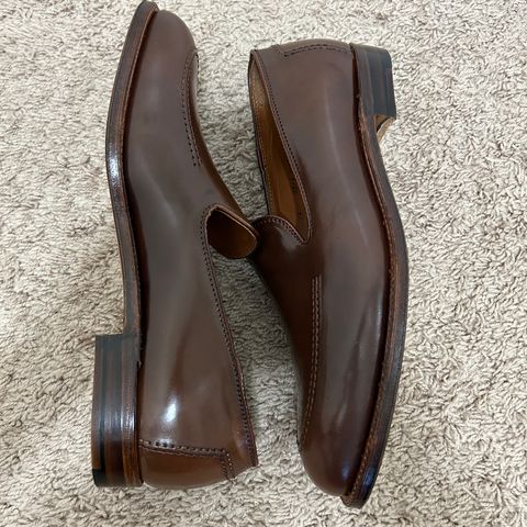 Alden Plain Toe Loafer in Horween Ravello Shell Cordovan