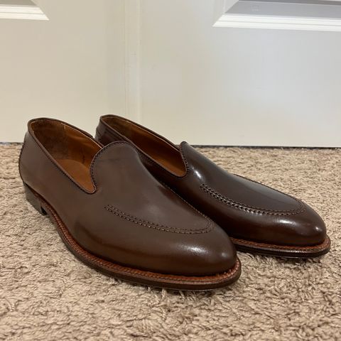 Alden Plain Toe Loafer in Horween Ravello Shell Cordovan