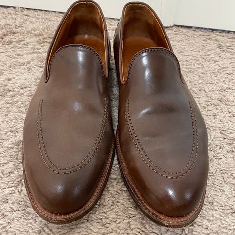 Alden Plain Toe Loafer in Horween Ravello Shell Cordovan