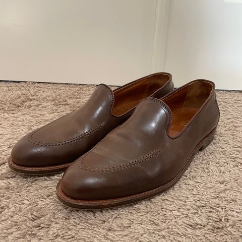 Alden Plain Toe Loafer in Horween Ravello Shell Cordovan