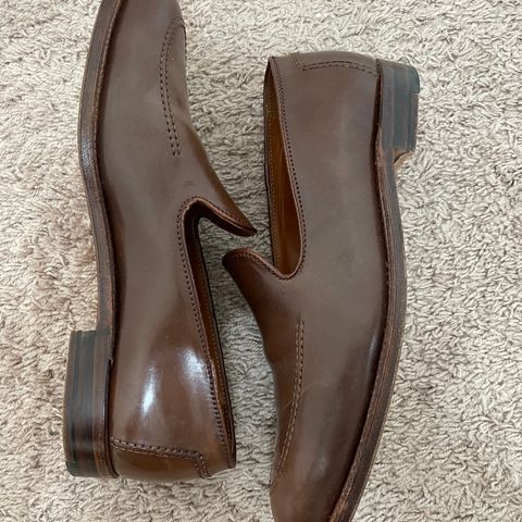 Alden Plain Toe Loafer in Horween Ravello Shell Cordovan