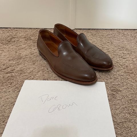 Alden Plain Toe Loafer in Horween Ravello Shell Cordovan