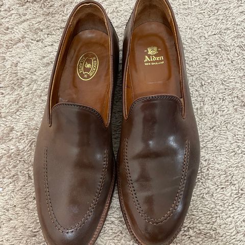 Alden Plain Toe Loafer in Horween Ravello Shell Cordovan