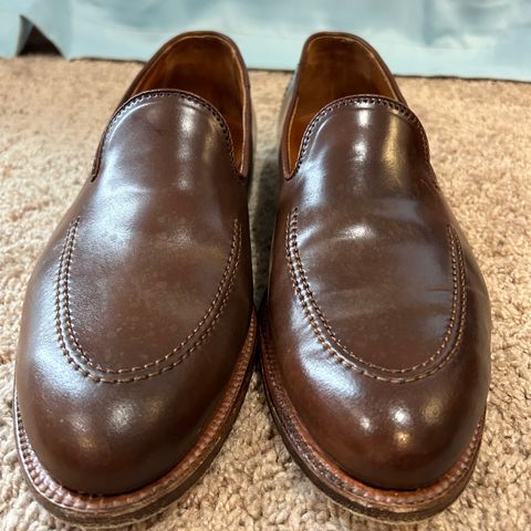 Alden Plain Toe Loafer in Horween Ravello Shell Cordovan